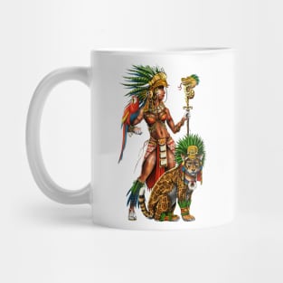 Aztec Jaguar Warrior Woman Mug